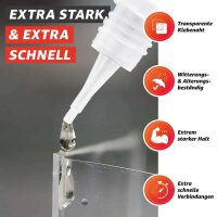 Everglue superglue For acrylic glass (Plexiglas), polystyrene